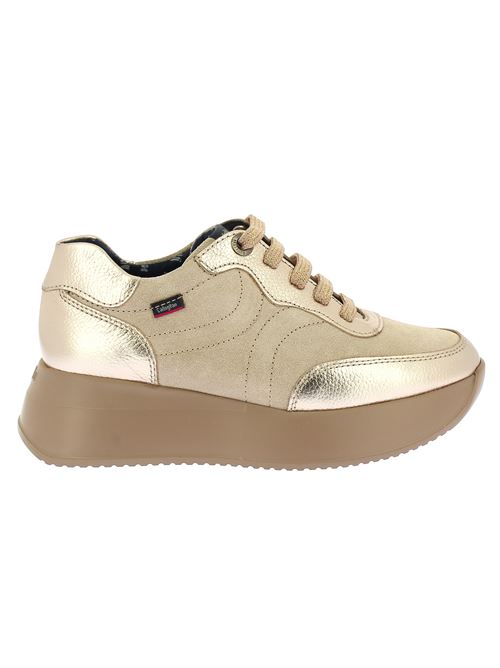 sneakers da donna in camoscio beige e pelle oro CALLAGHAN | 603001