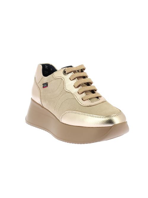 sneakers da donna in camoscio beige e pelle oro CALLAGHAN | 603001