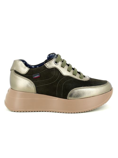 sneakers da donna in camoscio e pelle verde CALLAGHAN | 603004