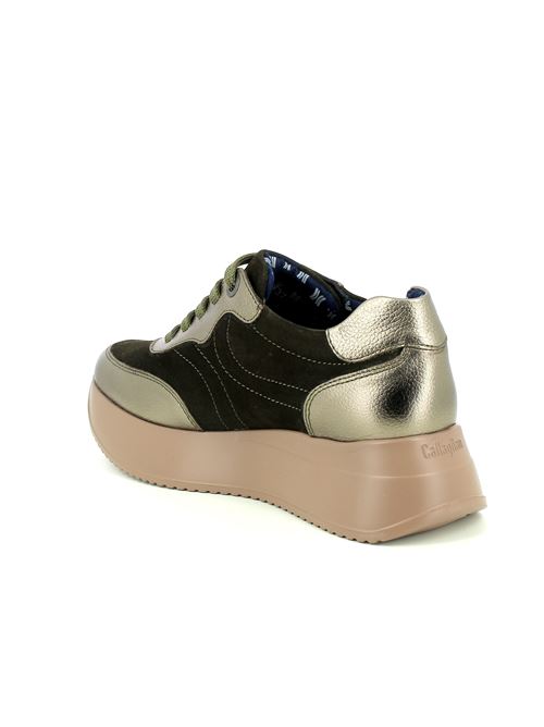 sneakers da donna in camoscio e pelle verde CALLAGHAN | 603004