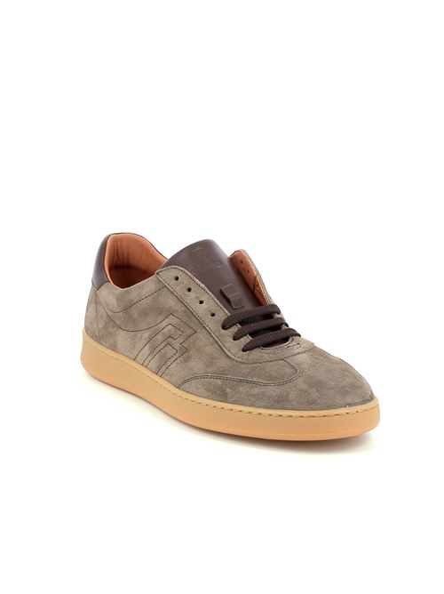 sneakers da uomo in camoscio tortora FRAU | 24G6X