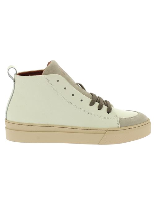 sneakers da uomo in pelle e camoscio bianco latte FRAU | 29S8X