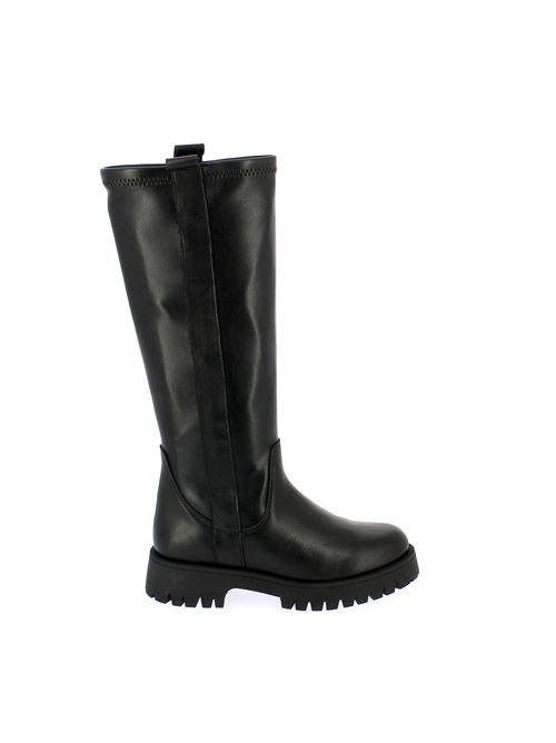 stivale da donna in pelle ed ecopelle nero FRAU | 56N5X