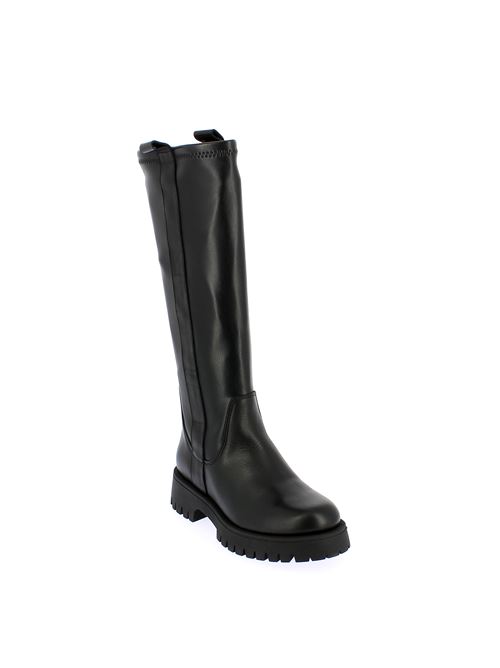 stivale da donna in pelle ed ecopelle nero FRAU | 56N5X