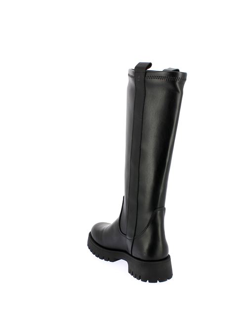 stivale da donna in pelle ed ecopelle nero FRAU | 56N5X