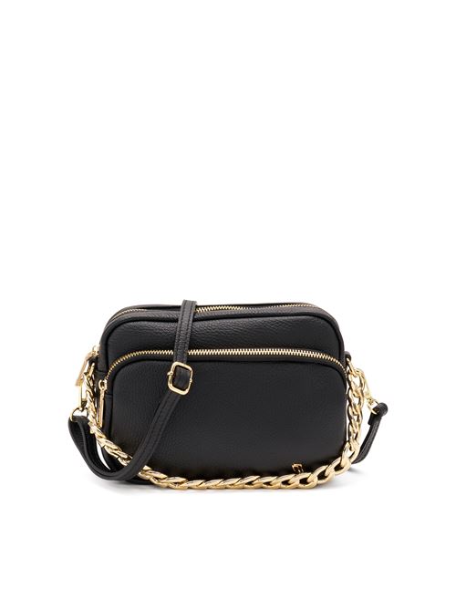 Borsetta in pelle nera a due tasche FRAU | B608X