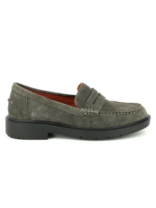 Spherica mocassino da donna in camoscio grigio GEOX | D25QRA00022C9002