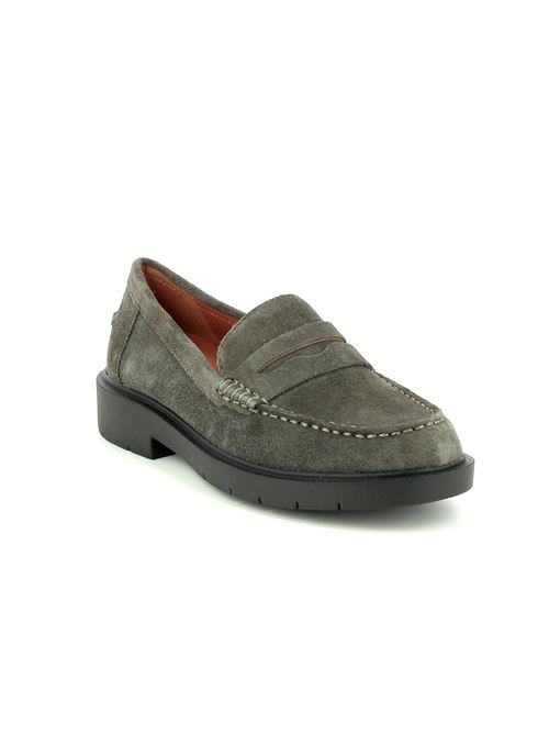 Spherica mocassino da donna in camoscio grigio GEOX | D25QRA00022C9002