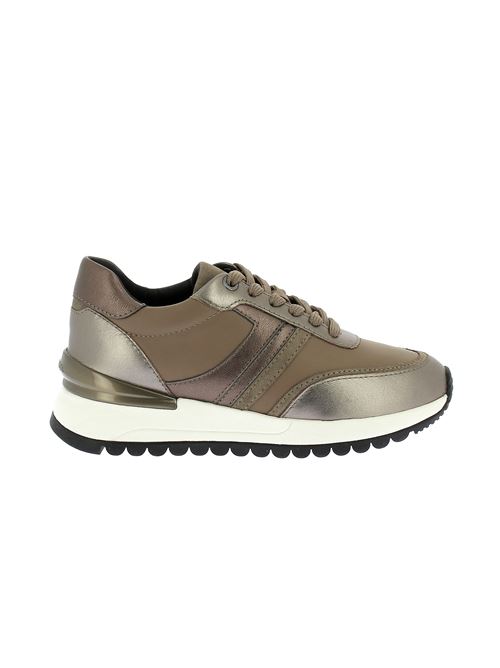 Desya A sneakers da donna in pelle ed ecopelle taupe GEOX | D3500A085CFC6029