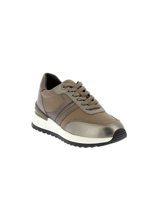 Desya A sneakers da donna in pelle ed ecopelle taupe GEOX | D3500A085CFC6029