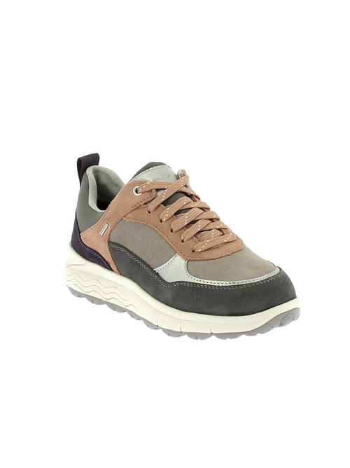 Spherica 4x4 Abx sneakers da donna in camoscio grigio e beige GEOX | D3626D00022C9F8H