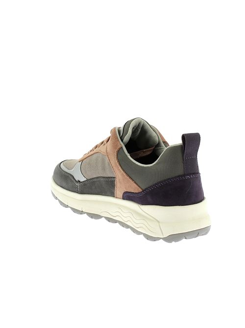 Spherica 4x4 Abx sneakers da donna in camoscio grigio e beige GEOX | D3626D00022C9F8H