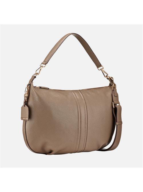 Aurelyi borsa a spalla da donna in pelle tortora GEOX | D36KYA00046C6029