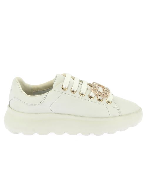 Spherica sneakers da donna in pelle bianca GEOX | D46TCF00085C1000