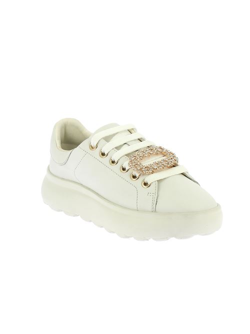 Spherica sneakers da donna in pelle bianca GEOX | D46TCF00085C1000