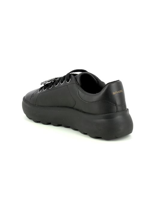 Spherica sneakers da donna in pelle nera GEOX | D46TCF00085C9999