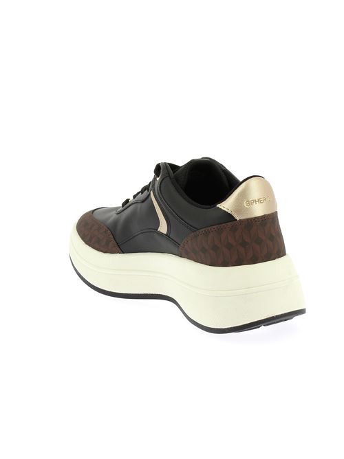 Spherica sneakers da donna in pelle nera GEOX | D46WTD08504C9229