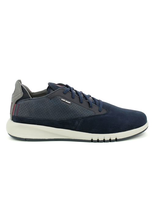 Areantis sneakers da uomo in camoscio blu GEOX | U927FA02243C4064