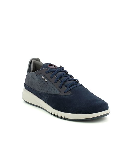 Areantis sneakers da uomo in camoscio blu GEOX | U927FA02243C4064