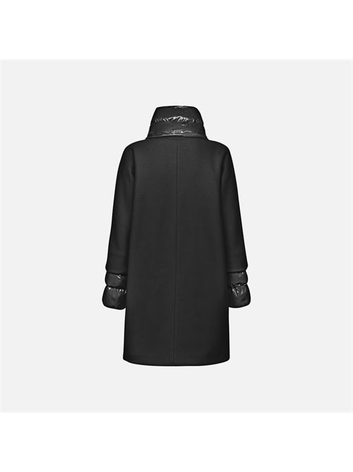 Diamanta cappotto lungo da donna nero GEOX | W4615DT3116F9000