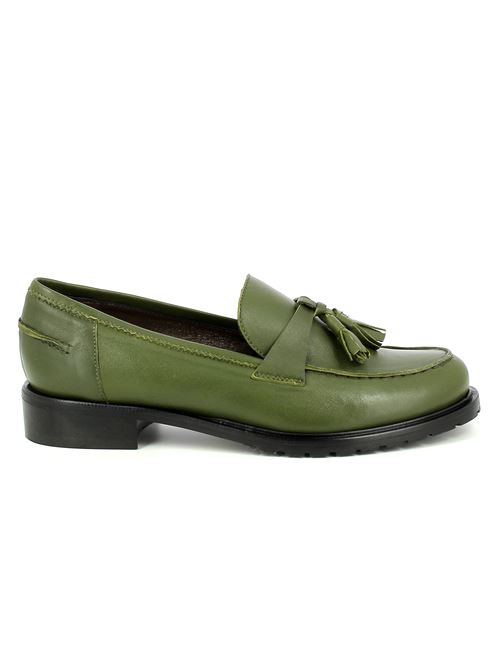 mocassino da donna in pelle verde G.LUCA | GL229Y