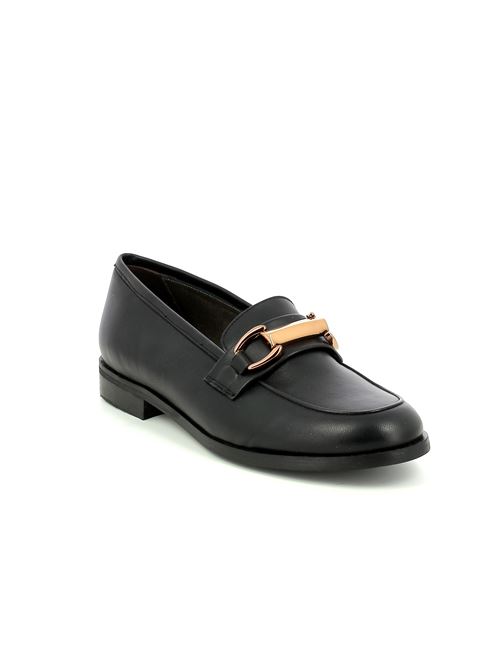 mocassino da donna in pelle nera G.LUCA | N185X