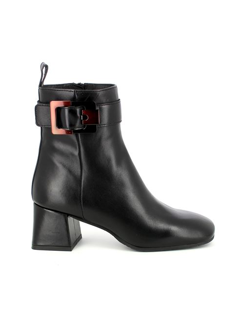 tronchetto con tacco da donna in pelle nera LEGAZZELLE | E656X