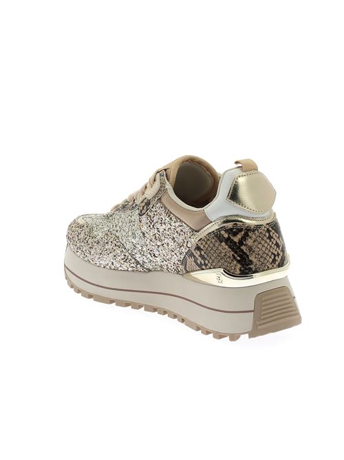 Maxi Wonder sneakers da donna in glitter oro LIU-JO | BF4001TX00701127