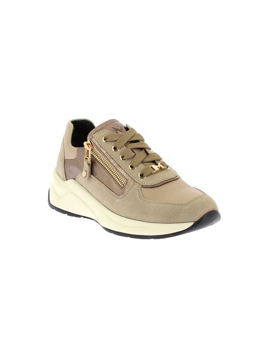 sneakers da donna in camoscio e pelle beige MELLUSO | R25731Y