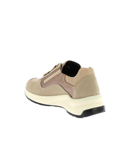 sneakers da donna in camoscio e pelle beige MELLUSO | R25731Y