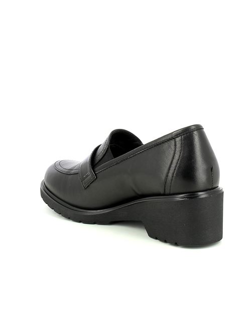 mocassino con zeppa da donna in pelle nera MELLUSO | R35751X