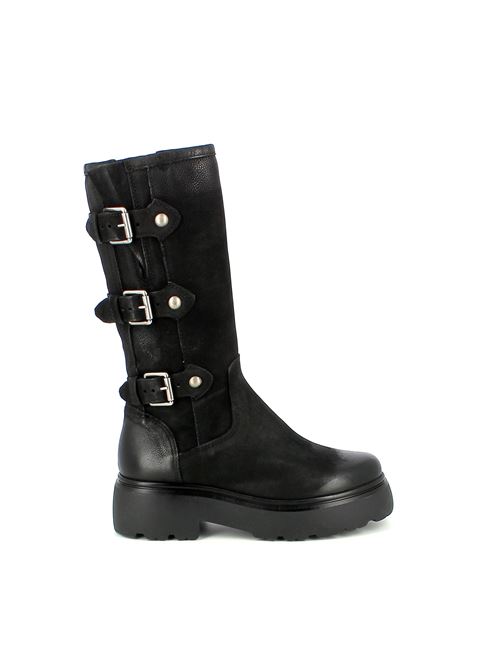 stivale biker da donna in nabuk nero MJUS | L44304X