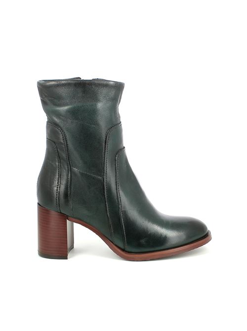 tronchetto con tacco da donna in pelle verde bottiglia MJUS | P26206X