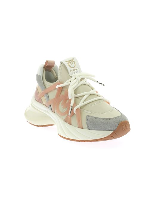 Ariel 01 sneakers da donna in pelle beige PINKO | SS0023E013U4R