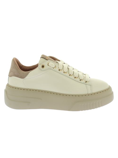 sneakers da donna in pelle bianco panna STOKTON | 683DX