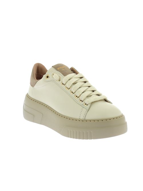 sneakers da donna in pelle bianco panna STOKTON | 683DX