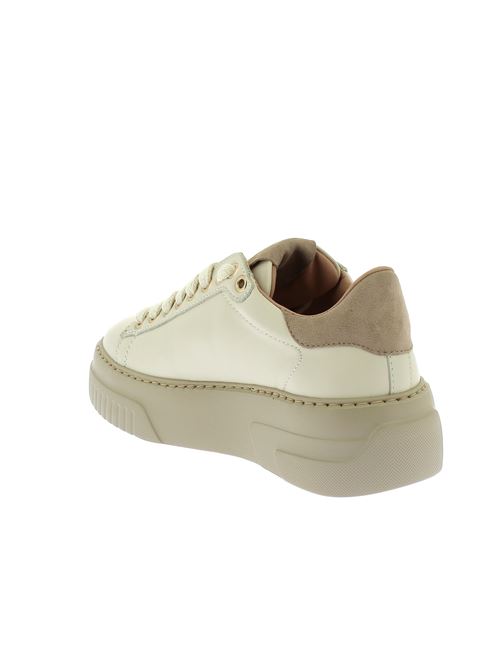 sneakers da donna in pelle bianco panna STOKTON | 683DX