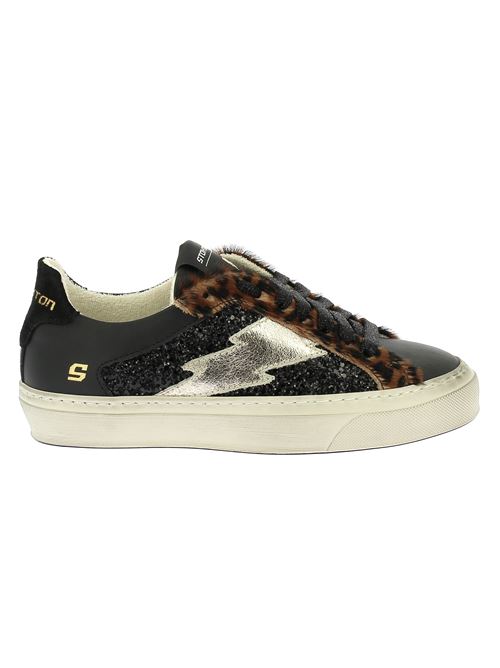 sneakers da donna in pelle nera STOKTON | POWERDX