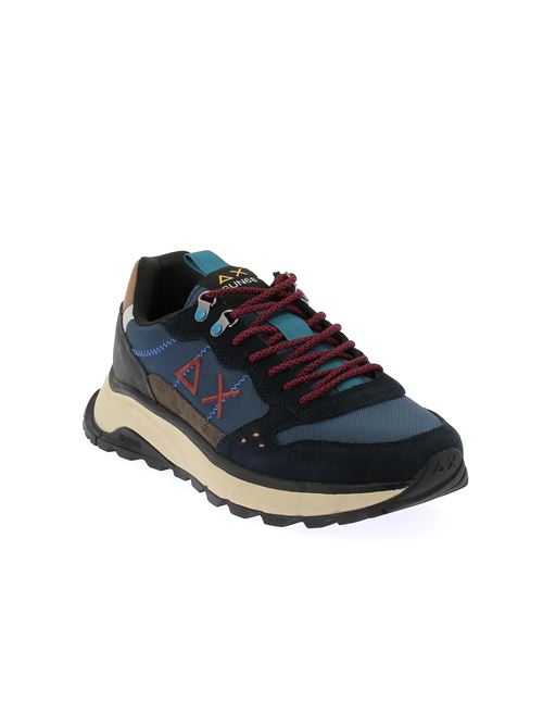 Fire And Camping snekers da uomo in camoscio e tela blu SUN68 | Z4412807