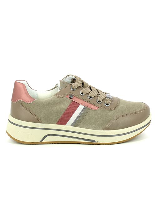 Sapporo 3.0 sneakers da donna in camoscio e pelle tortora ARA | 2754212