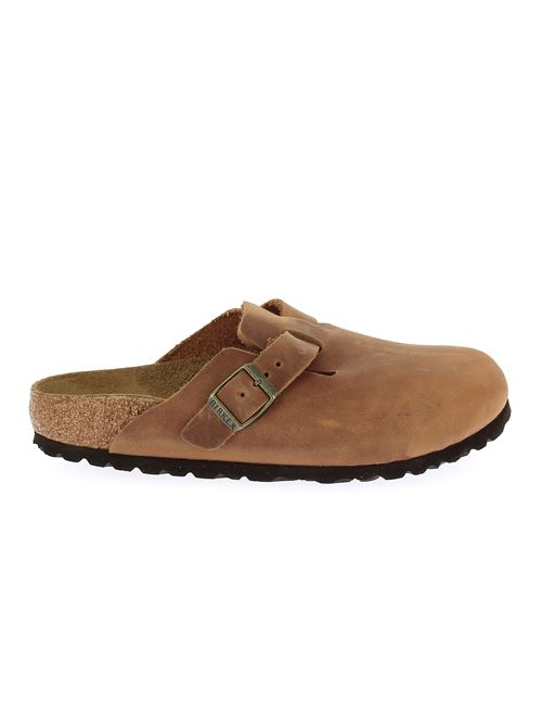 Boston sabot in pelle ingrassata cognac BIRKENSTOCK | BOSTON1028310