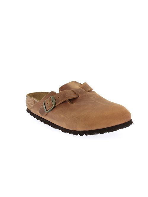 Boston sabot in pelle ingrassata cognac BIRKENSTOCK | BOSTON1028310