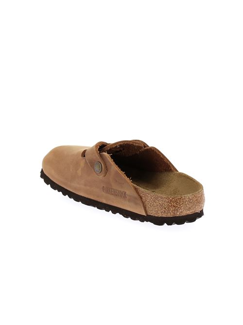 Boston sabot in pelle ingrassata cognac BIRKENSTOCK | BOSTON1028310