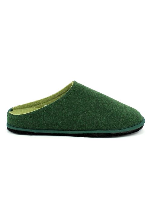 Easy Bicolor pantofola da uomo in lana cotta verde scuro LOWENWEISS | 6800BC-U477-89