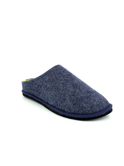 Easy Bicolor pantofola da uomo in lana cotta blu LOWENWEISS | 6800BC-U905-611