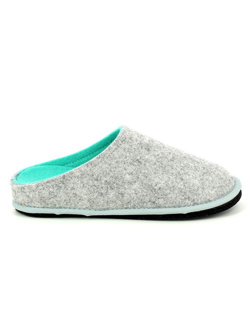 Easy Bicolor pantofola da donna in lana cotta grigio ghiaccio LOWENWEISS | 6800BC953-347