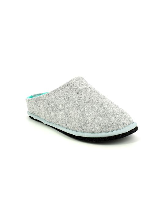 Easy Bicolor pantofola da donna in lana cotta grigio ghiaccio LOWENWEISS | 6800BC953-347