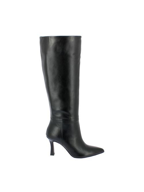 stivale con tacco da donna in pelle nera ALBANO | 2539X