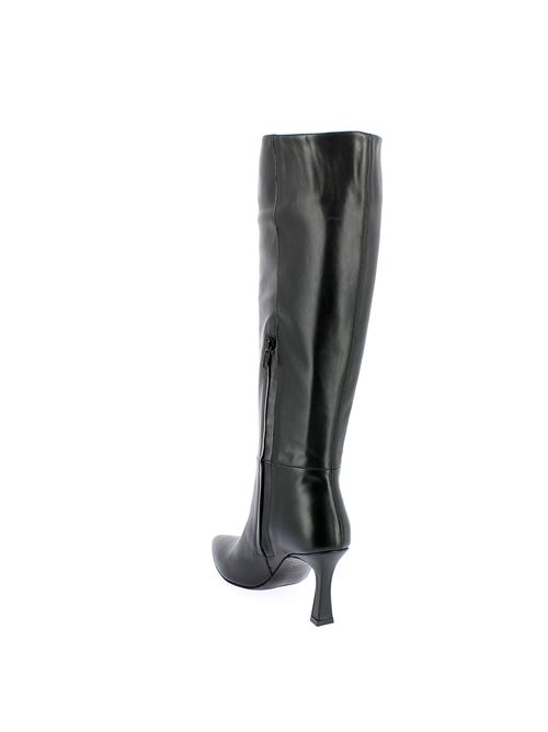 stivale con tacco da donna in pelle nera ALBANO | 2539X