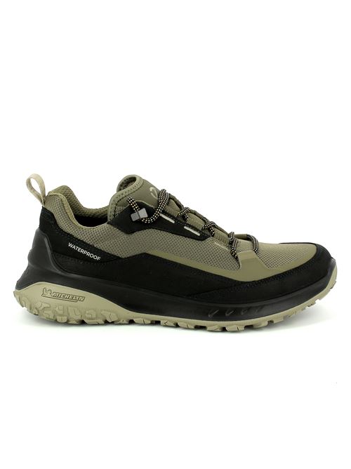 Ult-Trn M sneakers da uomo in tessuto Waterproof nero e verde ECCO | 82425456665